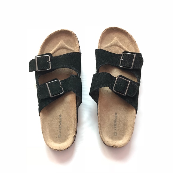 Airwalk Shoes - Airwalk Black Two-Strap Sandals